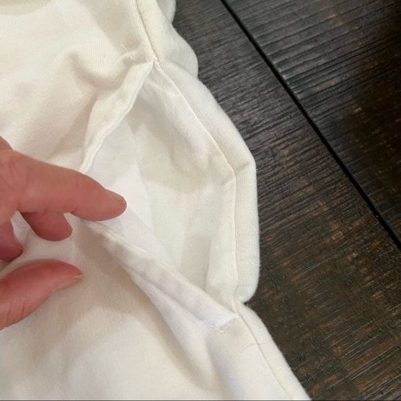 White and yellow Marsh Landing zip up hoodie, S, drawstring, yellow accents. - Picture 8 of 14